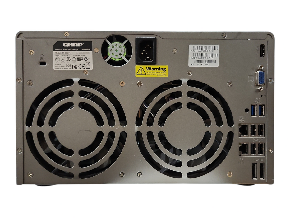 Qnap TS-869 PRO 8 Bay NAS w/ 4x1TB & 4x 3TB HDDs