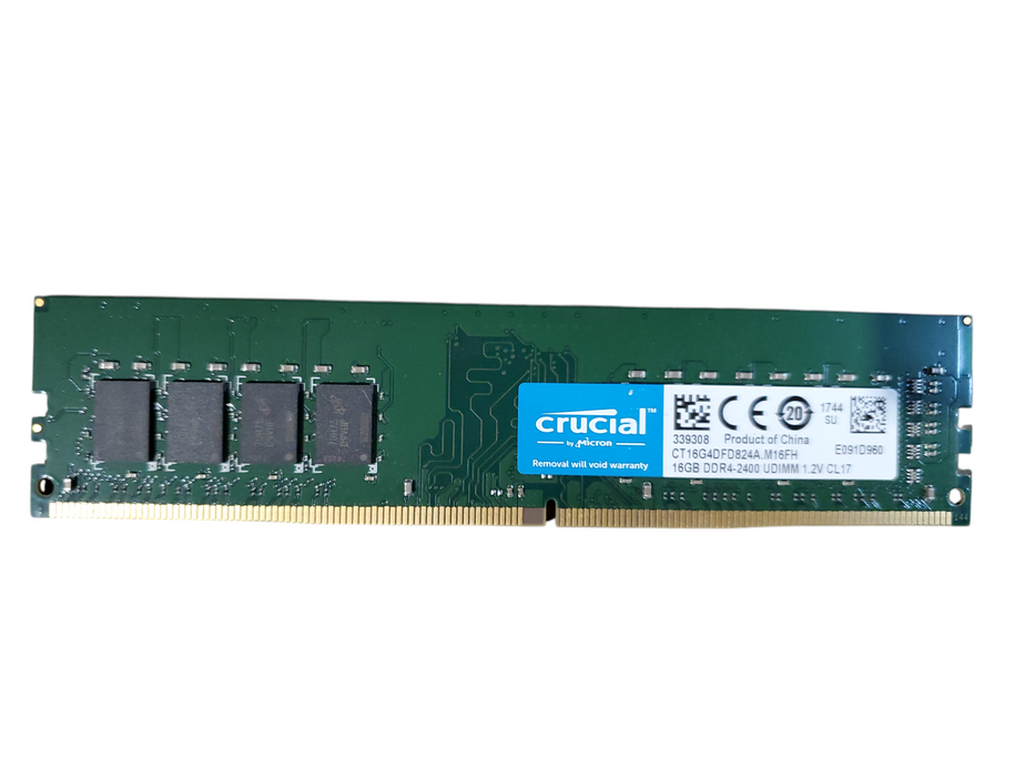 Crucial 16GB DDR4-2400 UDIMM CT16G4DFD824A.M16FH Desktop Memory Q