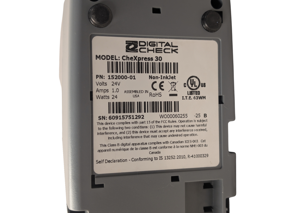Digital Check CX30 CheXpress 30 152000-01 -