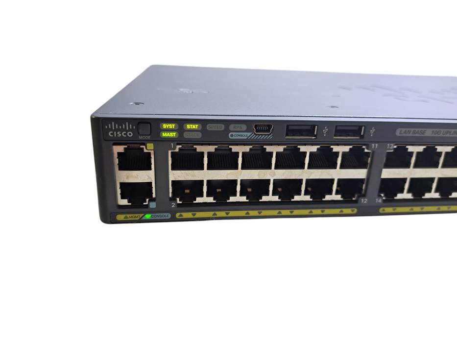 Cisco WS-C2960X-48TD-L V02 | 48-Port Gigabit Network Switch | 2x 10G SFP+ Q