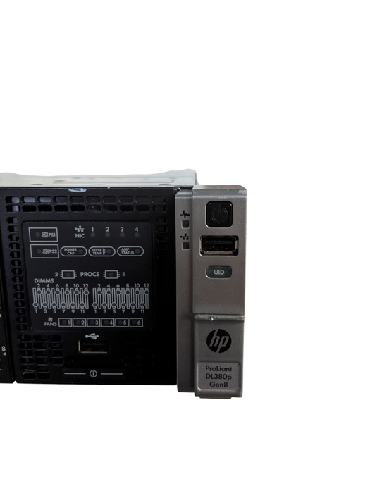 HP ProLiant DL380p | 2x Xeon E5-2670 0 | 16GB DDR3 | No HDD | P420i RAID