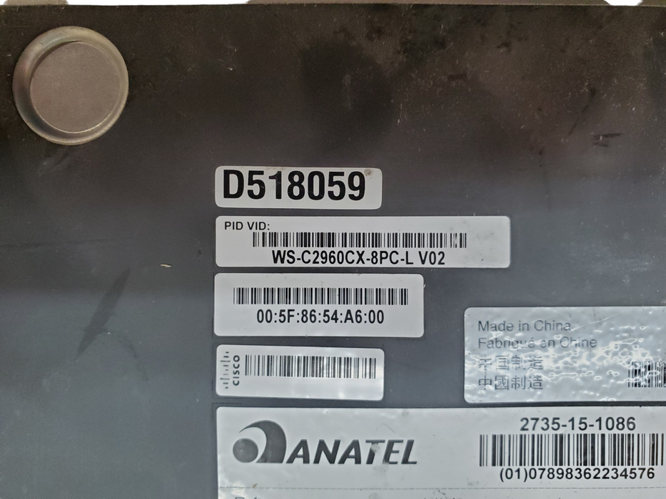 Cisco WS-C2960CX-8PC-L V02, 8-Port Gigabit Managed Silent Switch w/ 2x SFP