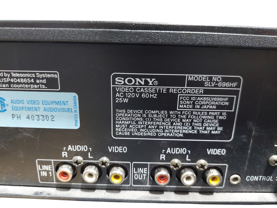 Sony Hi-Fi Stereo Video Cassette Recorder SLV-696HF  =
