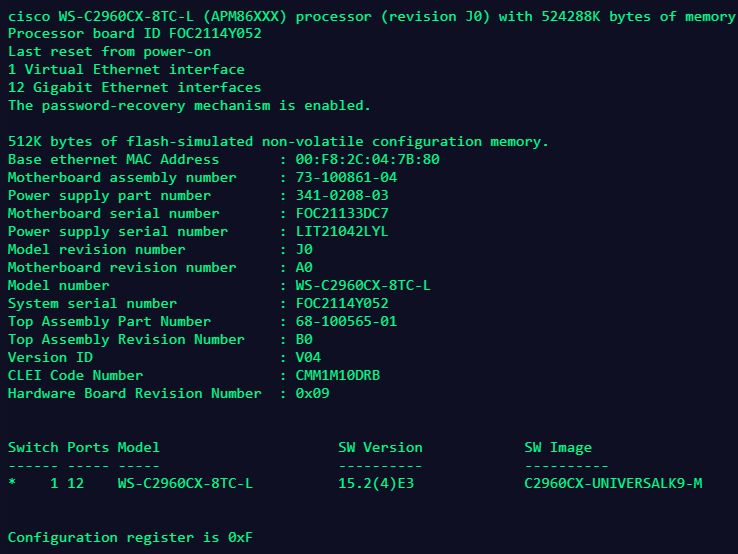 Cisco WS-C2960CX-8TC-L | 8-Port Gigabit Managed Silent Switch 2x SFP  %