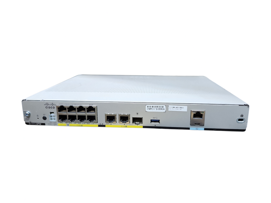 Cisco C1111-8PWA 8 Ports Dual GE Ethernet Router, No AC Q