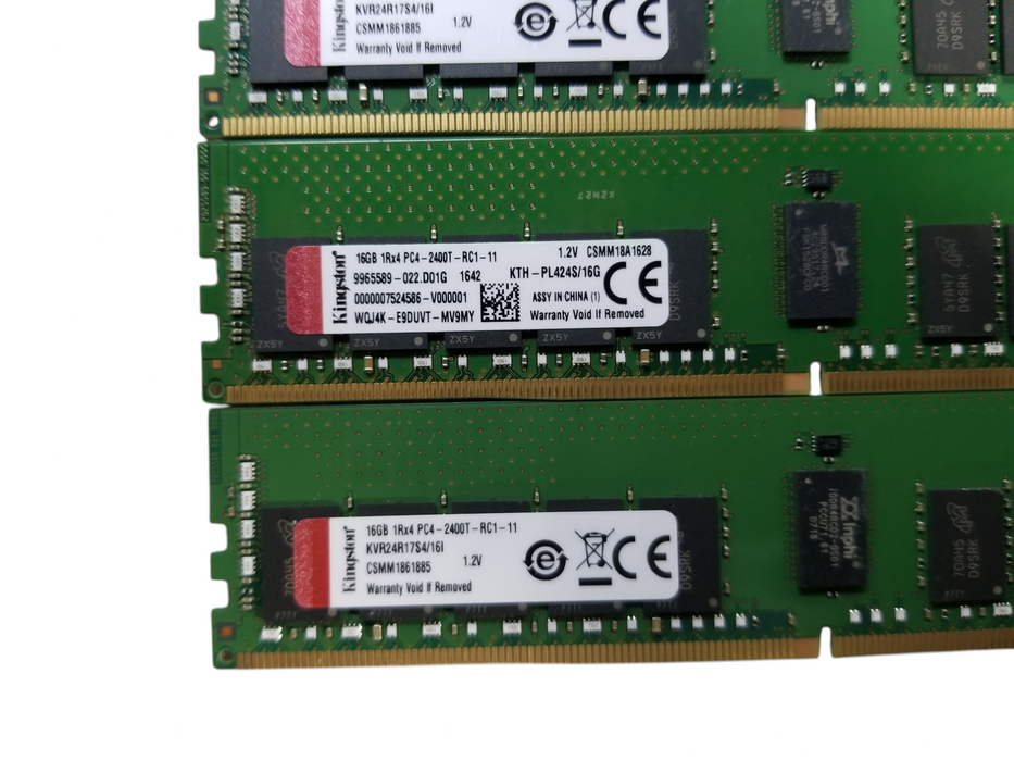 Kingston 64GB DDR4 Bundle (4x16GB) 1Rx4 PC4-2400T-RC1-11 DDR4 Server RAM Q