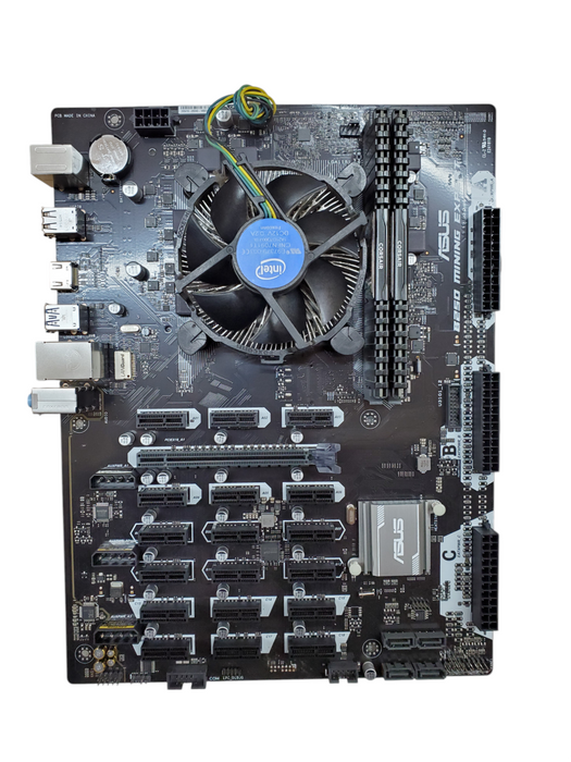 Asus B250 Mining Expert Motherboard Core i3-7100 8GB DDR4 - w/ I/O Shield