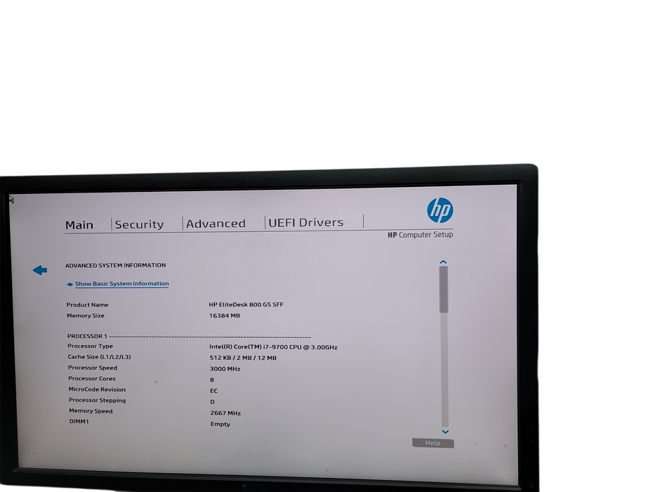 HP EliteDesk 800 G5 SFF i7 - 9700 @ 3.00GHz 16GB DDR4 Ram No HDD θ
