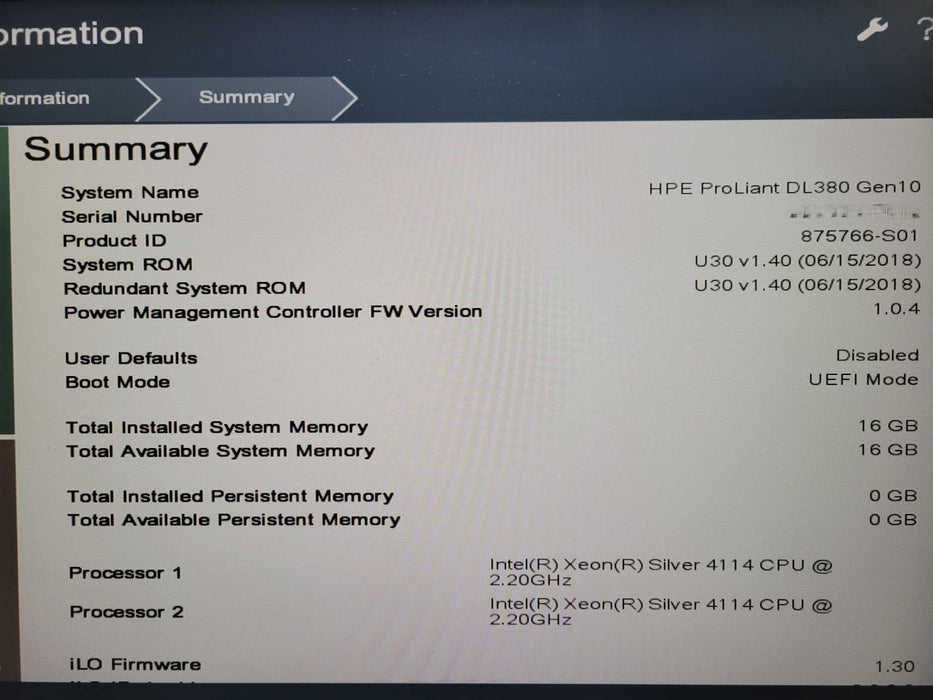 HP ProLiant DL380 2U Gen10 2x Xeon Silver 4114 16GB DDR4 P408i-a SR Gen10 !