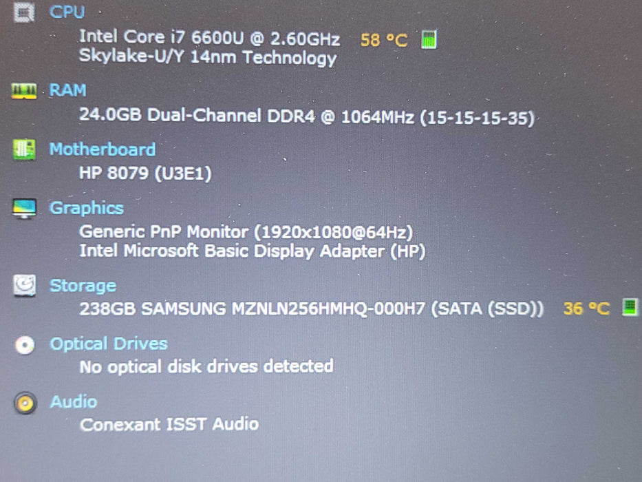 HP EliteBook 840 G3 | Intel Core i7-6600U @2.60GHz, 24GB DDR4, 256GB SSD ) BudLap