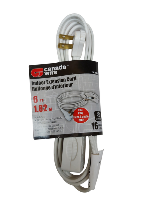 Lot 7x Indoor/Outdoor White Extension Cords – Mixed Types Read Description