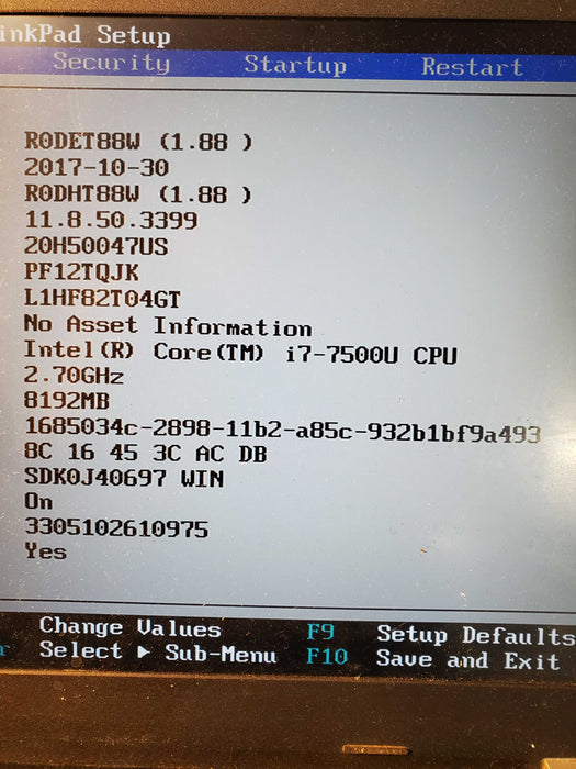 Lenovo ThinkPad E570 i7-7500U 2.7GHz 8GB 256SSD NVIDIA GeForce GTX 950M   Lap200