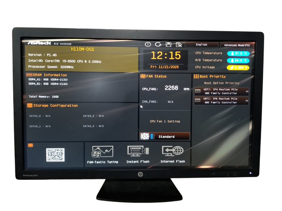 Custom Desktop PC Core i5-6500 @3.20GHz, 16GB DDR4, 650W, GTX 1080Ti, NoHDD