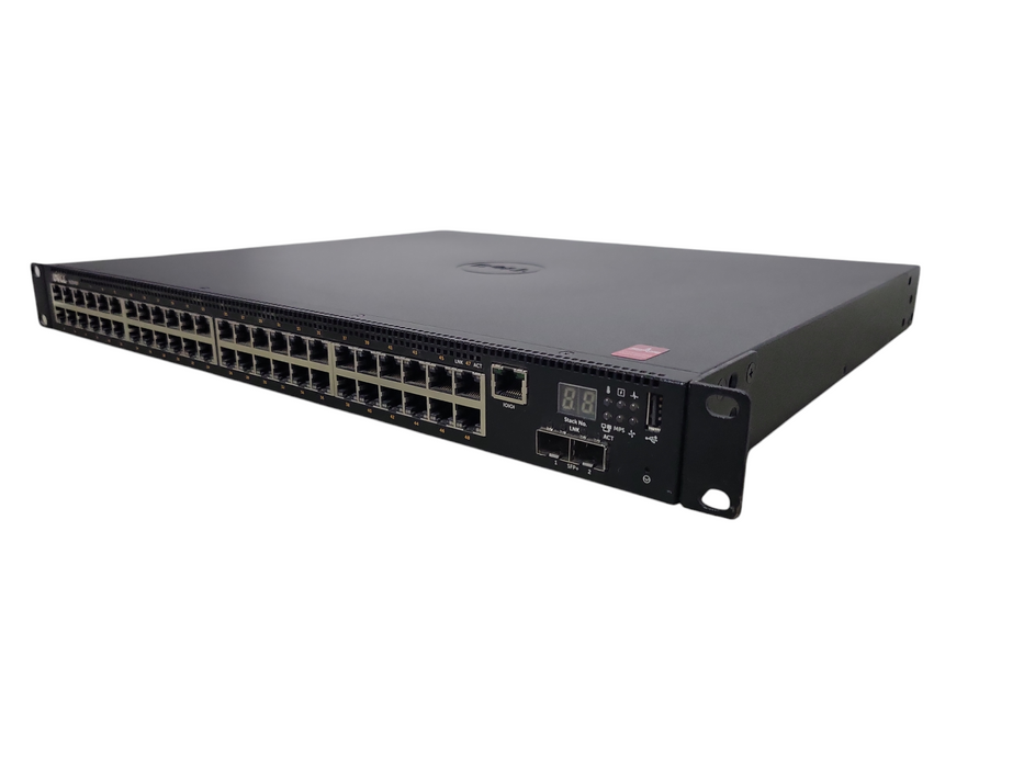 Dell N2048P 48 Port Gigabit PoE 10/100/1000 GbE 2x 10 GbE SFP+ Network Swit _