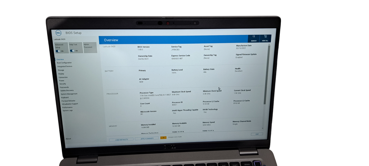 Latitude 5420 i5-1145G7 CPU|16GB DDR4|256GB NVME  BudLap