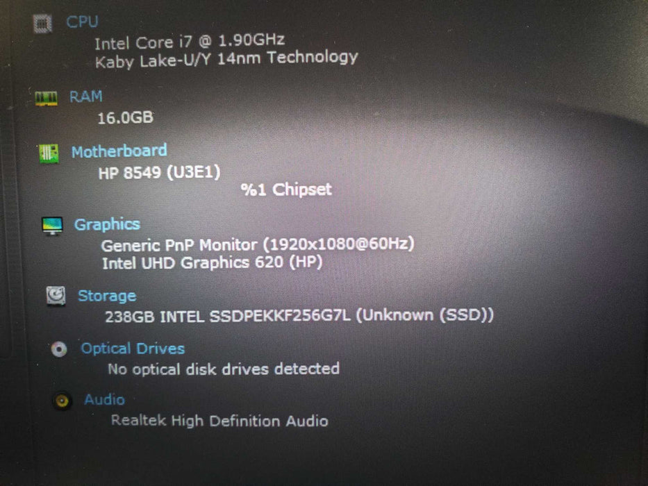 HP EliteBook 840 G6 14" FHD i7-8665U @1.90GHz 16GB RAM 256GB nvme  Lap200