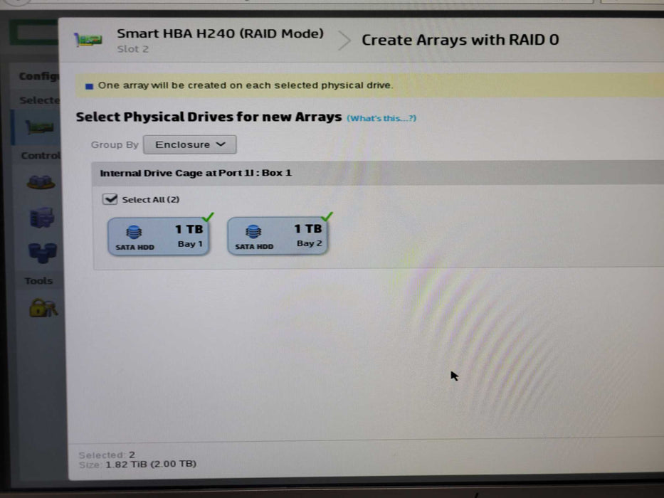 HP DL20 G9 1U, Xeon E3-1240 v6 3.70GHz 16GB DDR4 B140i/H240, 2x 1TB HDDs Q_