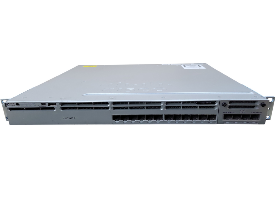 Cisco WS-C3850-12S-E V02 | 12-Port SFP Ethernet Network Switch | 2x PSU w/ !