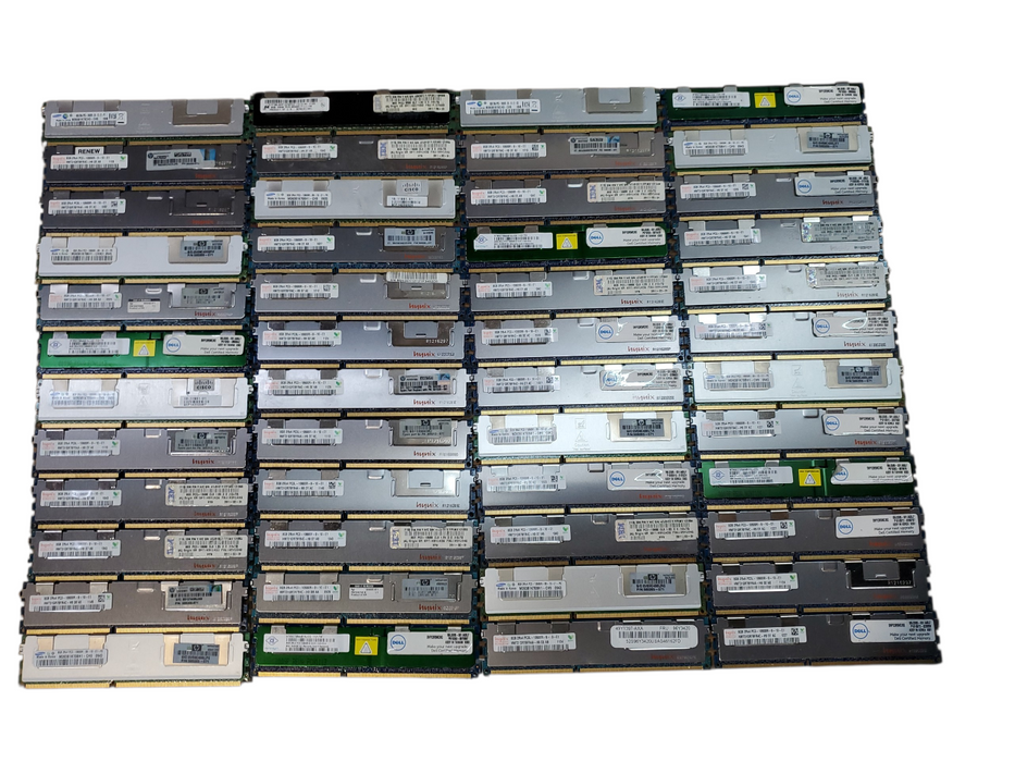Lot of 48x, Various brands Heat Sink 8GB PC3 Server RAM