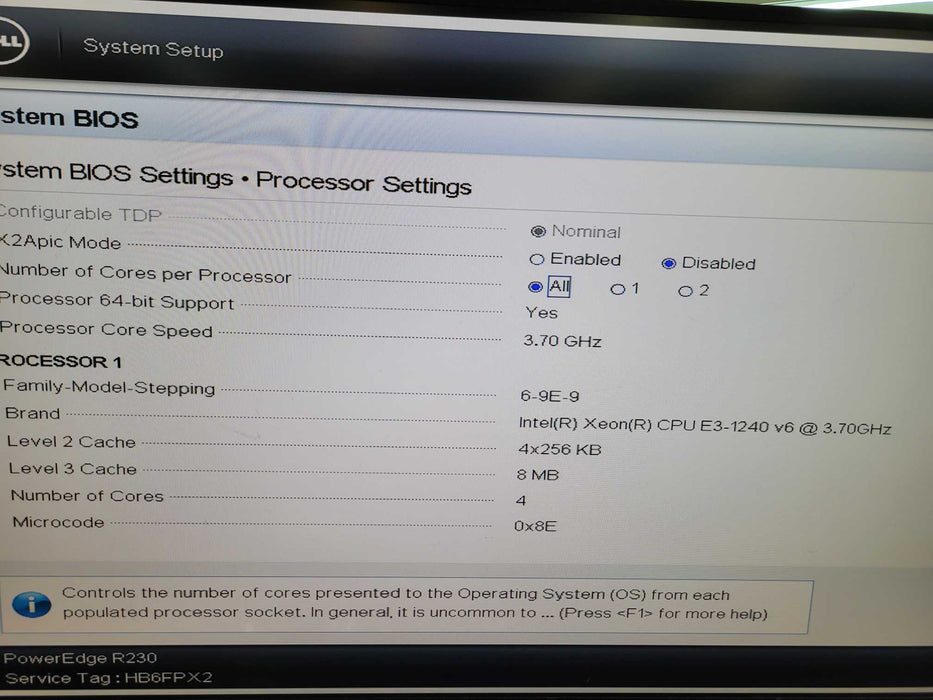 Dell PowerEdge R230 - Xeon E3-1240 v6 16GB DDR4 PERC H330 250W PSU %