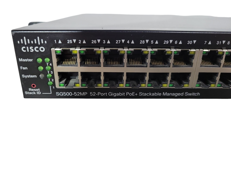 Cisco SG500-52MP, 52-Port Gigabit PoE+ Managed Stackable Switch 1/5G SFP !