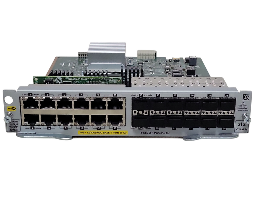 Aruba HP J9989A 5400R 12-Port Gig-T PoE+ 12-Port GbE SFP zl2 v3 Module Q$
