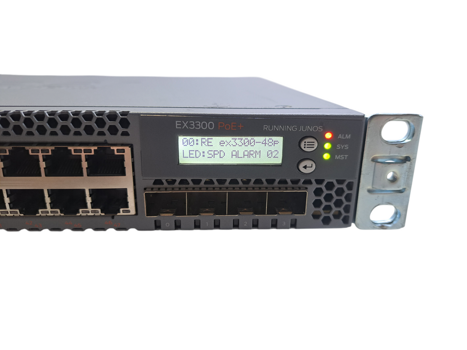 Juniper EX3300-48P | 48-Port Gigabit PoE+ Network Switch w/ 4x 10G SFP+ )