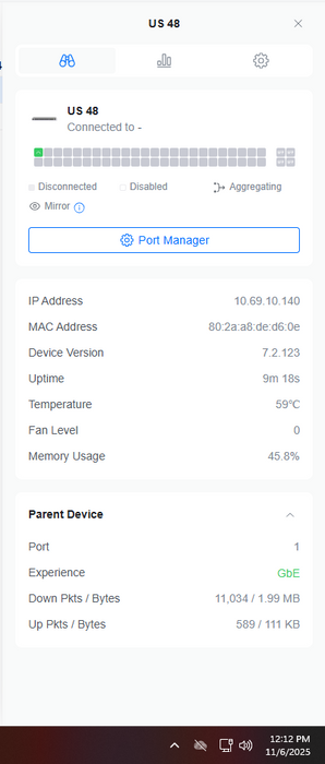 Ubiquiti UniFi US-48 | 48‑Port Gigabit, 2x 10G SFP+, 2x SFP Managed Switch  )