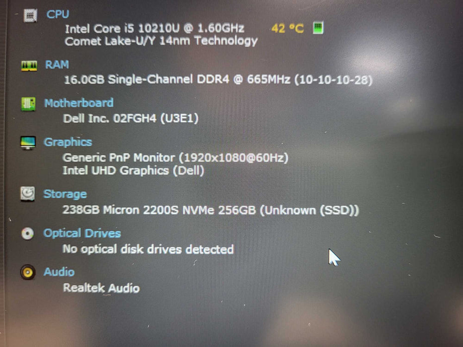 Dell Latitude 5410 i5-10210U CPU | 16GB DDR4 RAM |256GB NVMe $ Lap200
