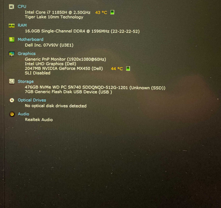 Dell Latitude 5521 TOUCH i7-11850H GeForce MX450 2GB GPU 16GFB 512SSD READ!  Lap200