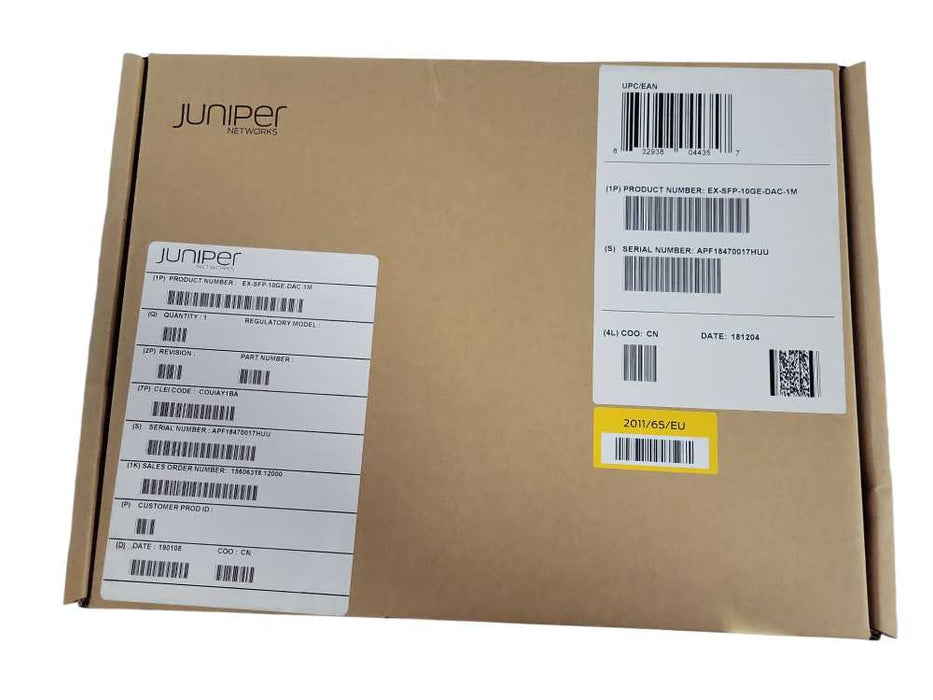 Juniper 1M SFP+ 10GbE Direct Attach Copper DAC Cable EX-SFP-10GE-DAC-1M Q!