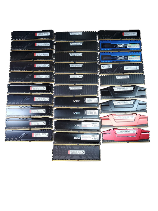 Lot of 30x , Assorted 16GB DDR4 Heat-Sink Desktop RAM