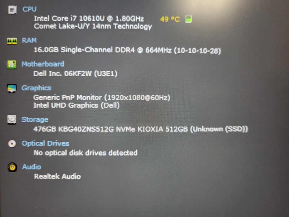 DELL Latitude 5410 Touch screen Core i7-10610U 16GB RAM 256GB NVMe SSD $ Lap200
