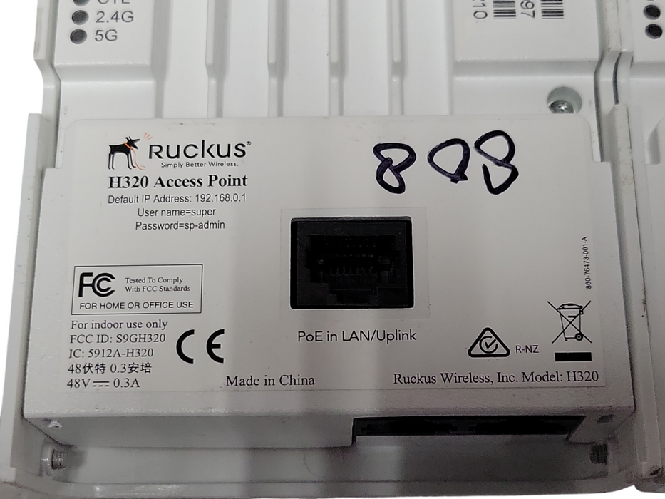 Lot of 2x Ruckus Wireless H320 Wi-Fi access point and wired 2 port switch 901 _