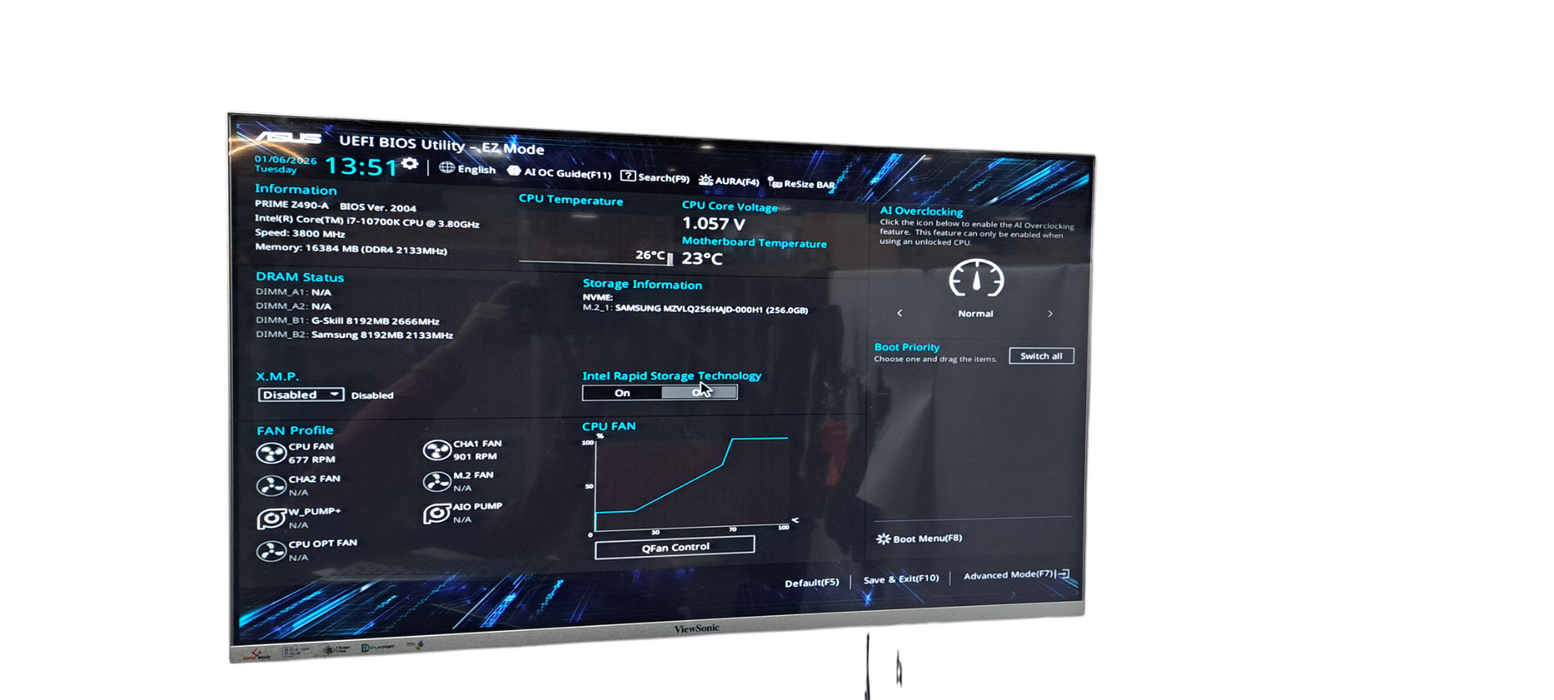 Custom PC i7-10700K|16GB |256GB NVMe|GTX 1050 Ti|Prime Z-490-A