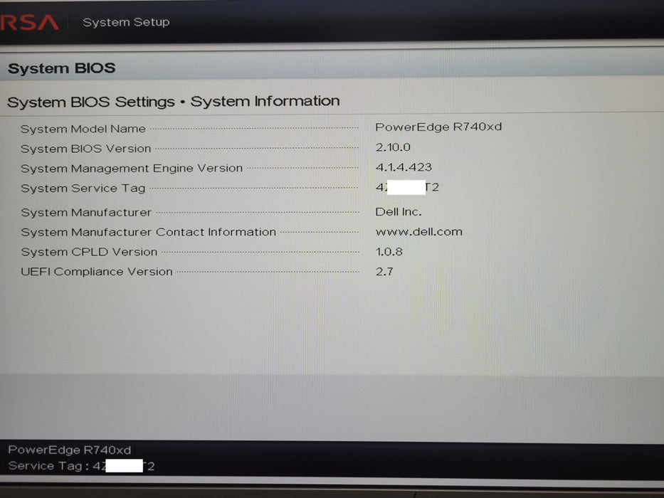 Dell/RSA R740xd 2x Xeon Gold 6132 32GB DDR4 H740P Mini 6x 8TB SAS 2x PSU _