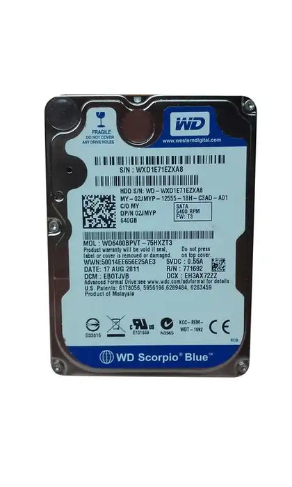 Lot of 18x 2.5" 9mm 640GB Sata HDD - Assorted Brands/Models