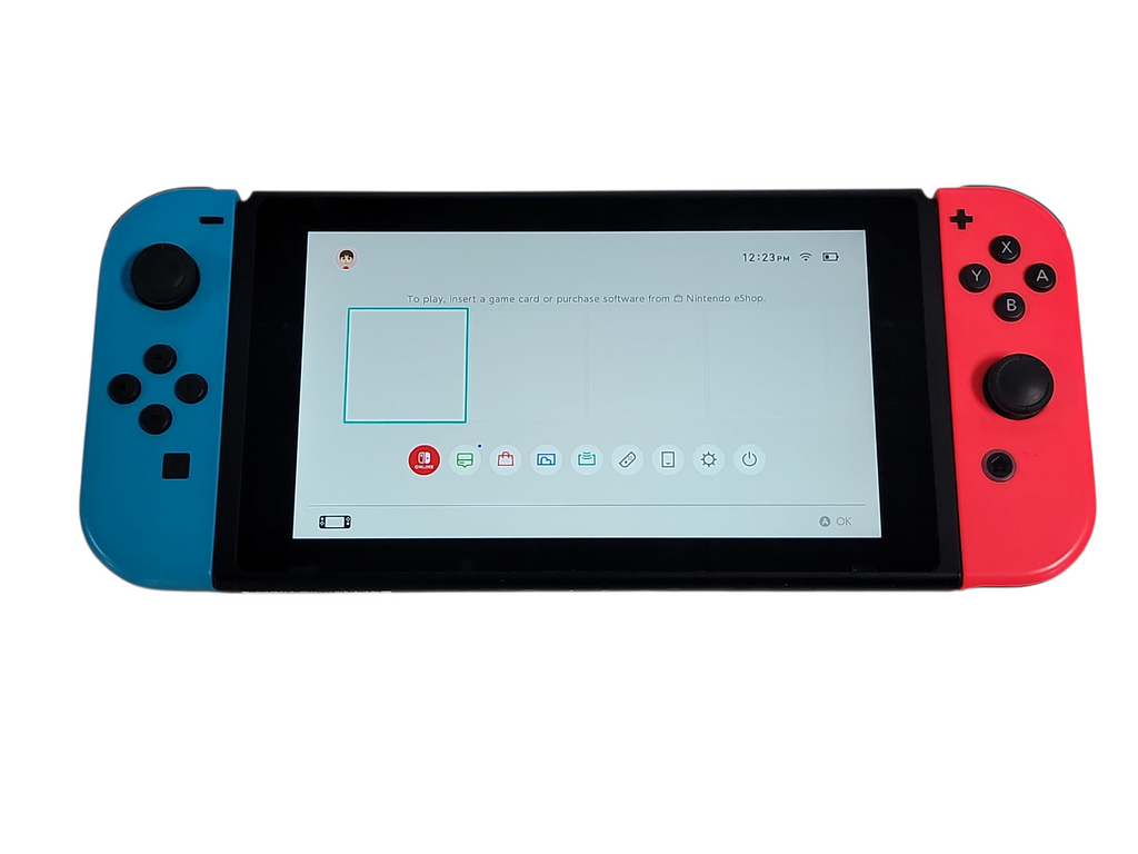 Nintendo Switch GD6106 Switch Nintendo Switch MAXKU Nintendo Switch with Neon Blue & Red Joy-Con Controllers