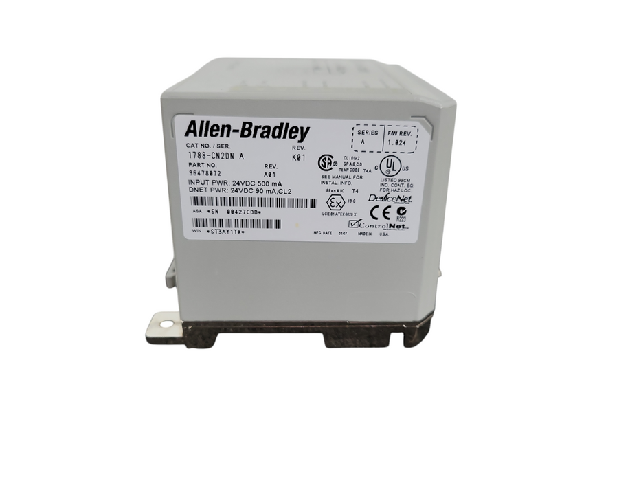 1788-CN2DN | Allen Bradley | ControlNet/DeviceNet, Adapter, Ser A READ !