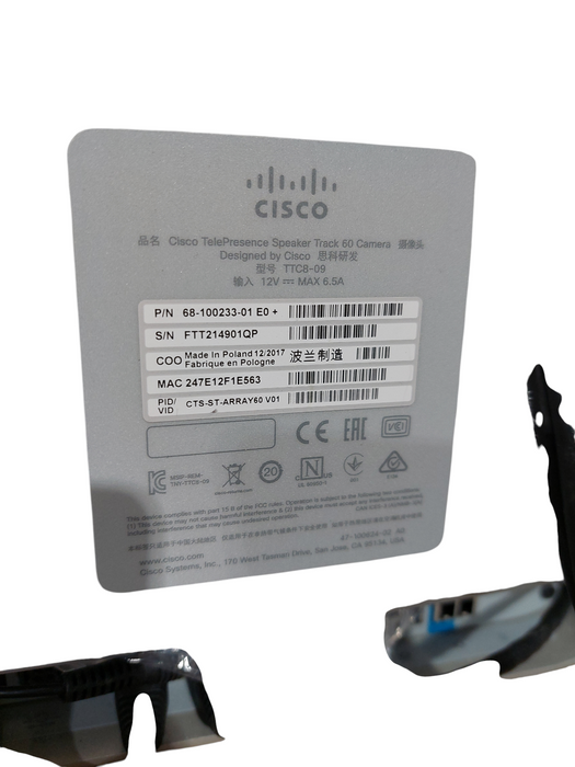 Cisco Telepresence Speaker Track 60 Camera - Model: TTC8-09  =