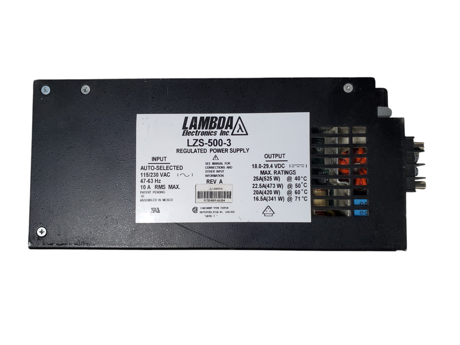 Lambda LZS-500-3 Regulated Power Supply 18-29.4VDC FOR PARTS ONLY