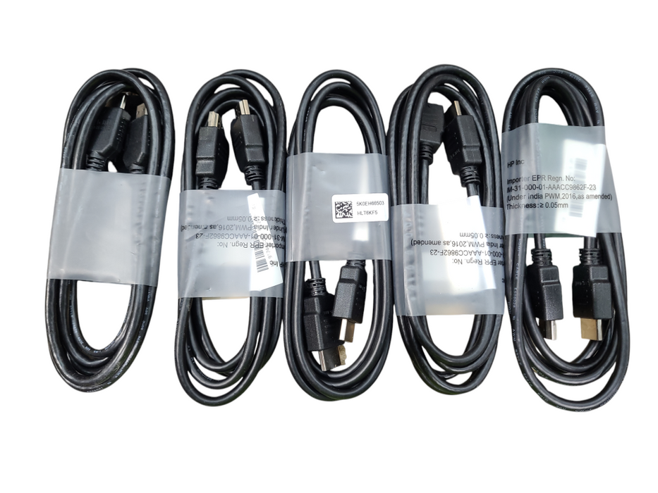 LOT 5x HP 6' Male to HDMI Male Cables 4K UHD HD HDMI Cords Q