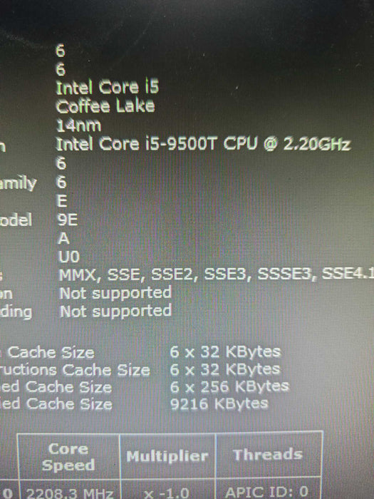 Dell OptiPlex 7070 i5 - 9500 @ 2.20GHz 16GB DDR4 Ram 256gb nvme