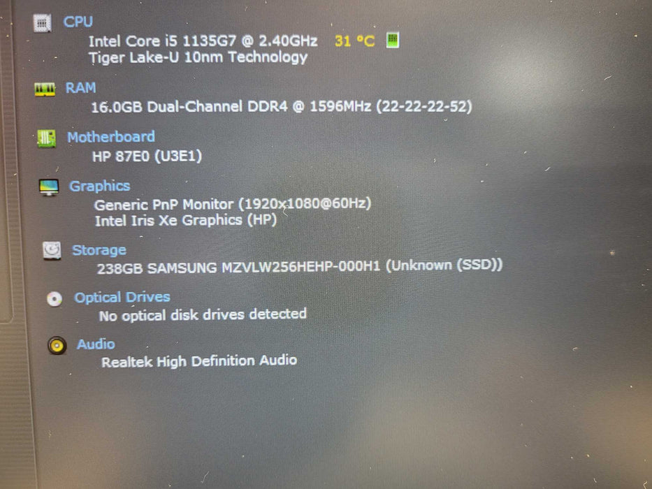 HP ProBook 440 G8 Core i5-1135G7@2.40GHz 16GB RAM 256GB SSD READ $ Lap200