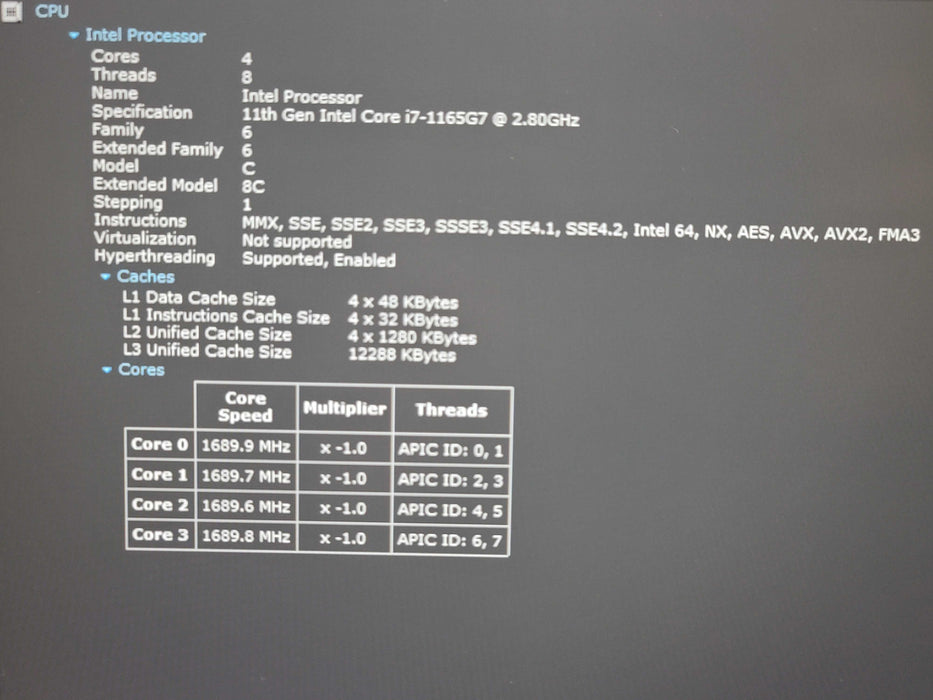 Dell Latitude 5520 i7-1165G7 16GB RAM 256GB NVMe  β Lap200