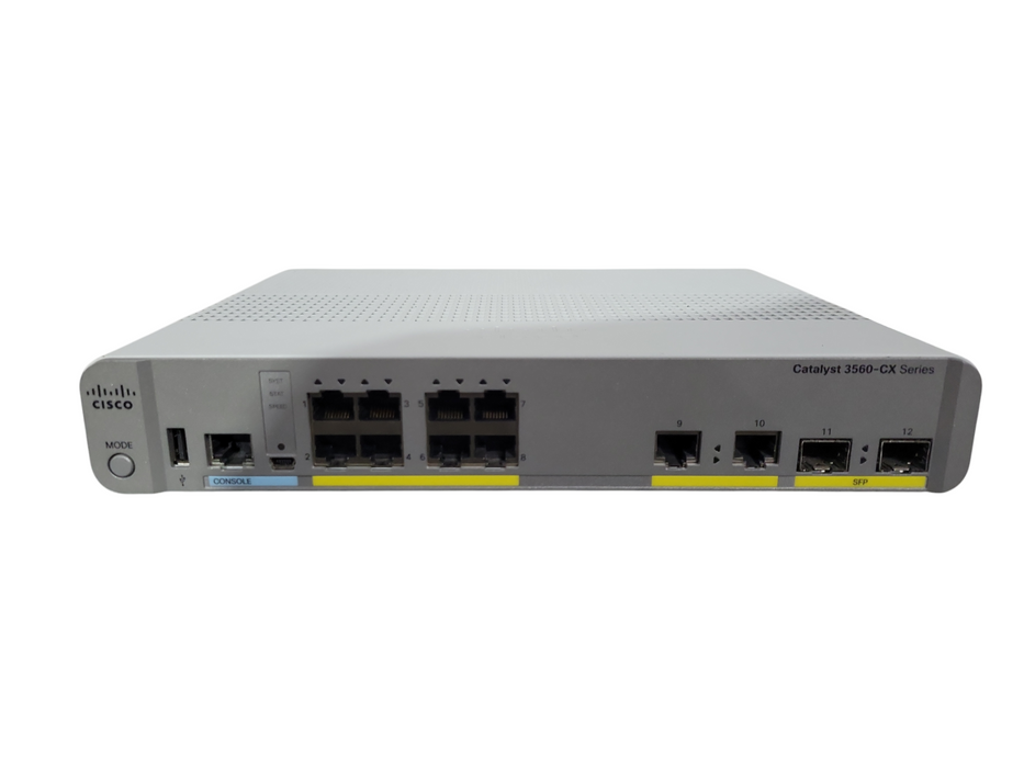 Cisco WS-C3560CX-8TC-S 8-port Gigabit 2-port SFP compact Switch !