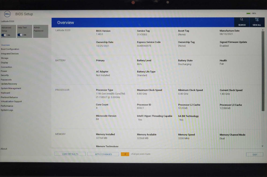 DELL Latitude 5320, Intel Core i7-1185G7 32GB RAM 256GB NVMe SSD, READ Q_ Lap200