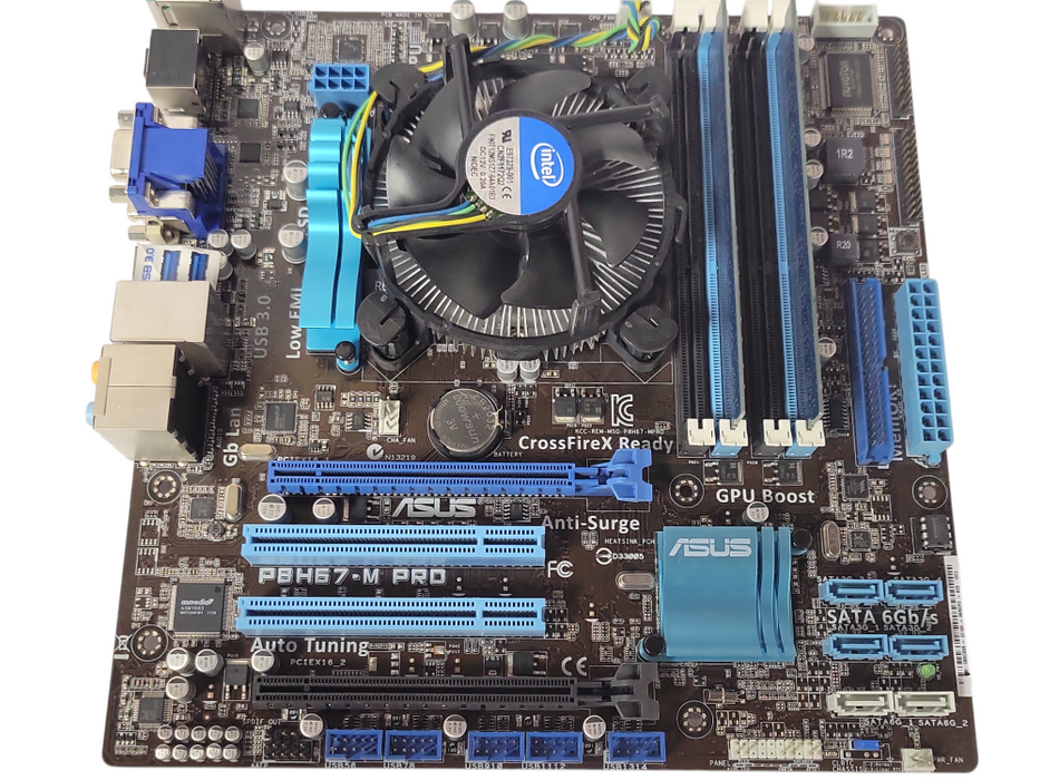 ASUS P8H67-M PRO Motherboard w/ Core i3-2100, 4GB RAM, I/O Shield _