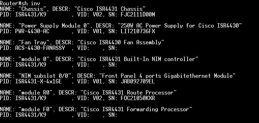 Cisco ISR4431/K9 4400 Series Integrated Services Router