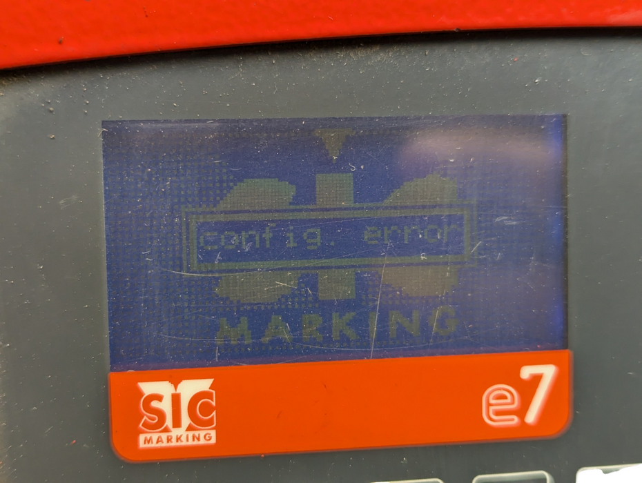 SIC Marking E7 marking Machine Please READ  -